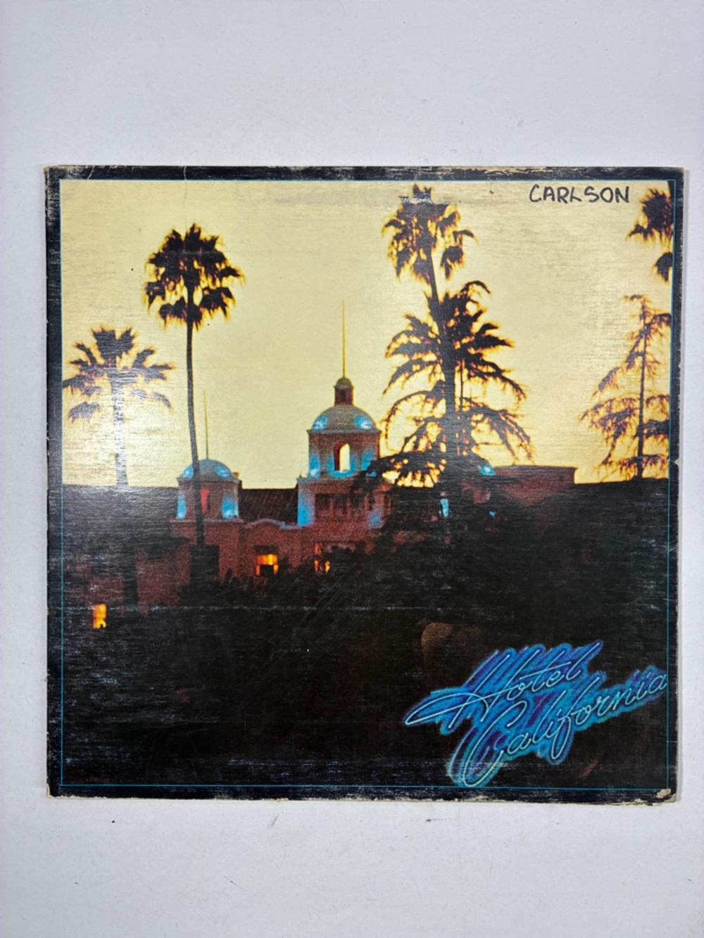 Hotel California Vinyl Record - Blue & Gold Artwork